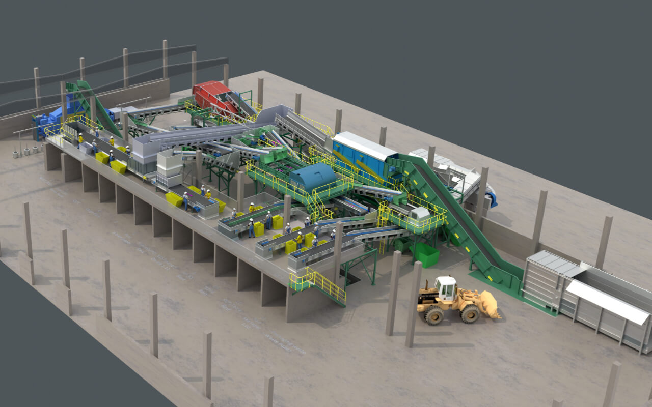Solid Waste Management Solutions - Plastic Packaging Waste and Waste Paper Sorting Line in Estonia
